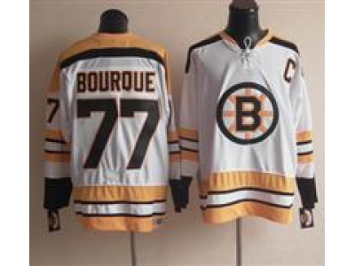 NHL Jerseys Boston Bruins #77 BOURQUE White Jersey