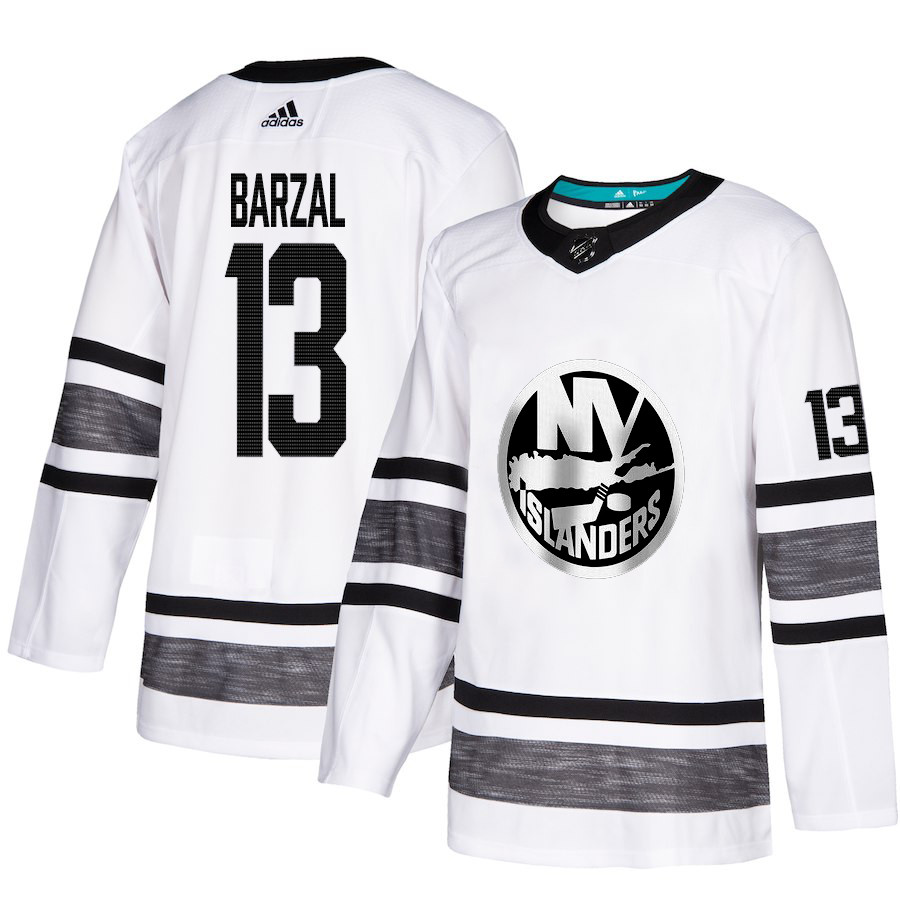 Islanders #13 Mathew Barzal White Authentic 2019 All Star Stitched Hockey Jersey