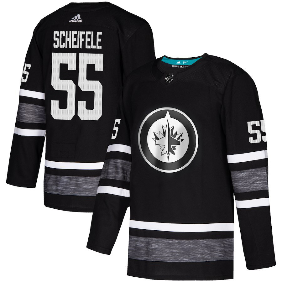 Jets #55 Mark Scheifele Black Authentic 2019 All Star Stitched Hockey Jersey