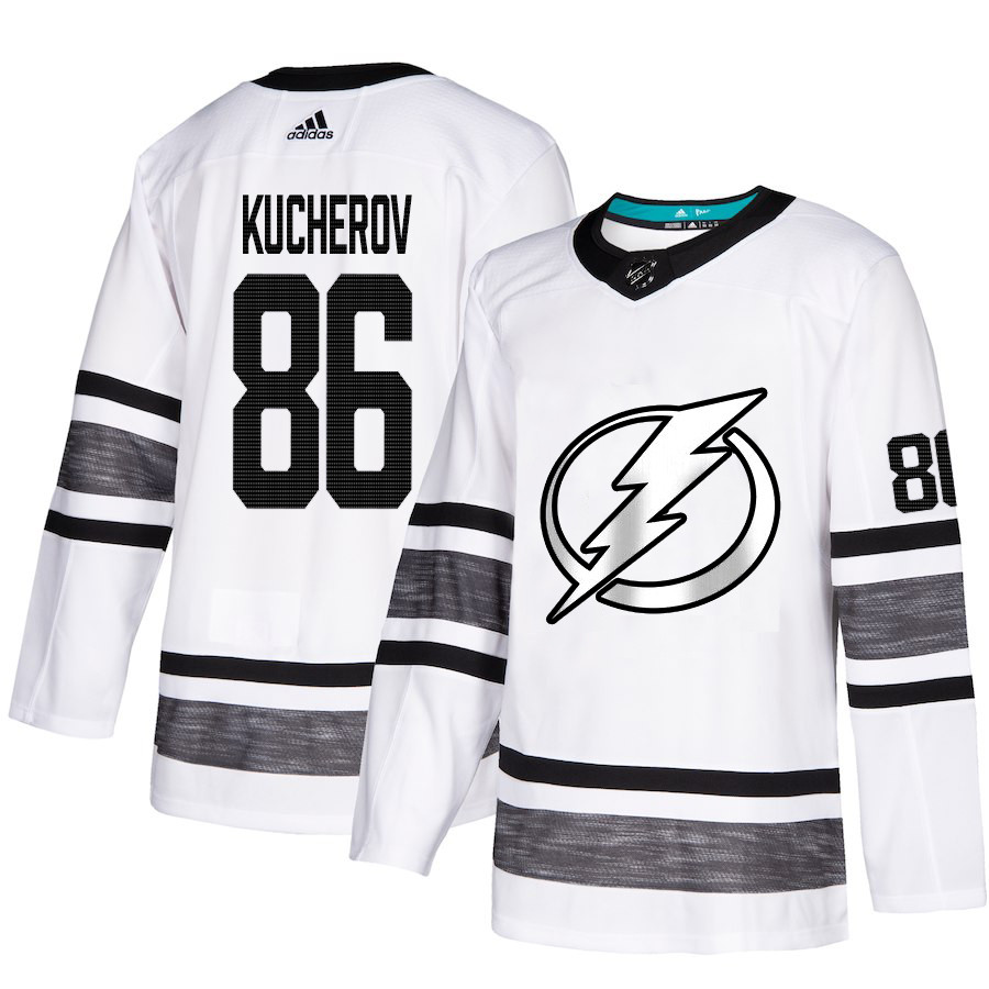 Lightning #86 Nikita Kucherov White Authentic 2019 All Star Stitched Hockey Jersey