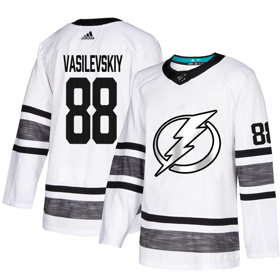 Lightning #88 Andrei Vasilevskiy White Authentic 2019 All Star Stitched Hockey Jersey