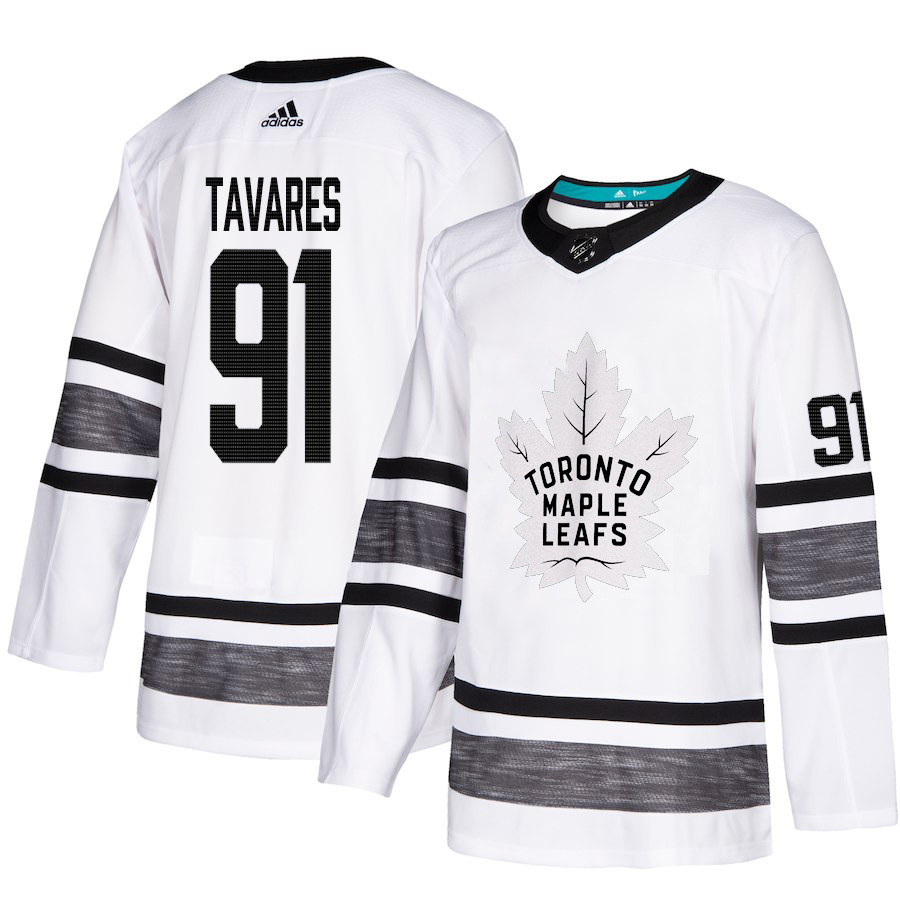 Maple Leafs #91 John Tavares White Authentic 2019 All Star Stitched Hockey Jersey