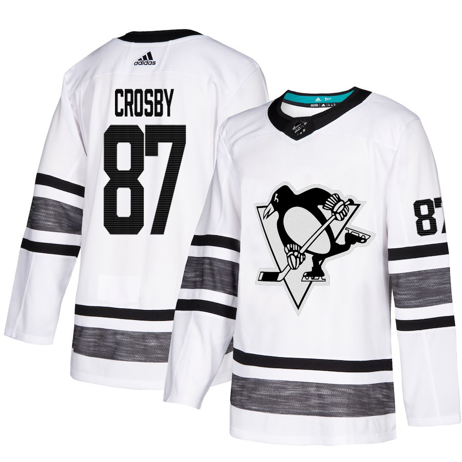 Penguins #87 Sidney Crosby White Authentic 2019 All Star Stitched Hockey Jersey