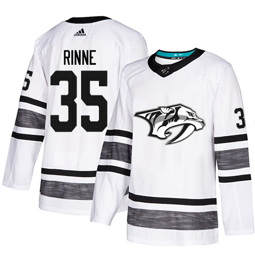 Predators #35 Pekka Rinne White Authentic 2019 All Star Stitched Hockey Jersey