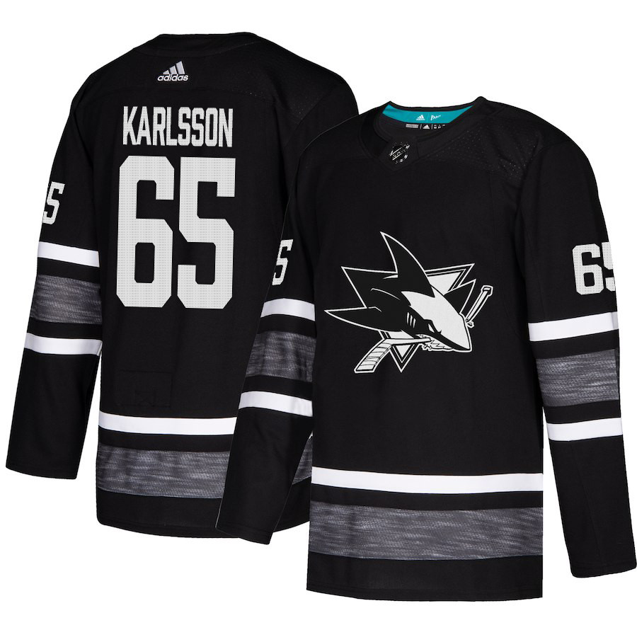 Sharks #65 Erik Karlsson Black Authentic 2019 All Star Stitched Hockey Jersey