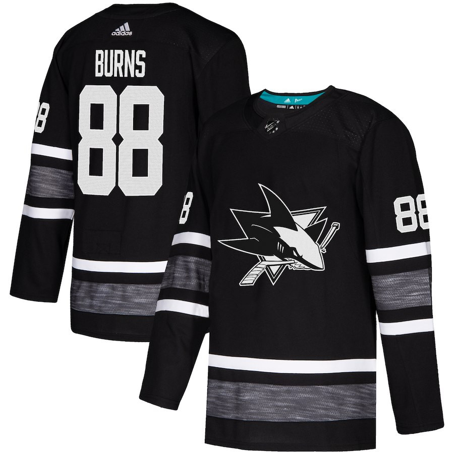 Sharks #88 Brent Burns Black Authentic 2019 All Star Stitched Hockey Jersey