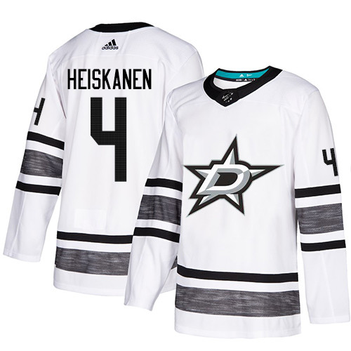 Stars #4 Miro Heiskanen White Authentic 2019 All Star Stitched Hockey Jersey