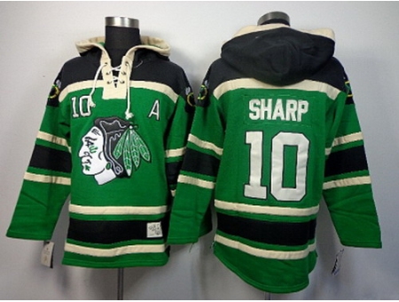 NHL Jerseys Chicago Blackhawks #10 Sharp green[pullover hooded sweatshirt]