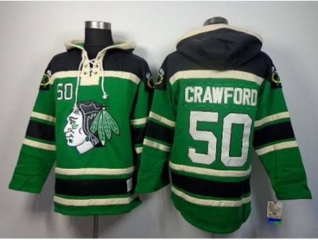 NHL Jerseys Chicago Blackhawks #50 Crawford green[pullover hooded sweatshirt]