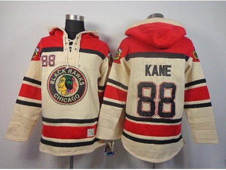 NHL Jerseys Chicago Blackhawks #88 Kane Cream[pullover hooded sweatshirt]