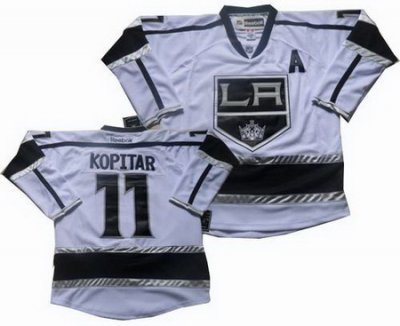 Los Angeles Kings 11 Anze Kopitar white jerseys