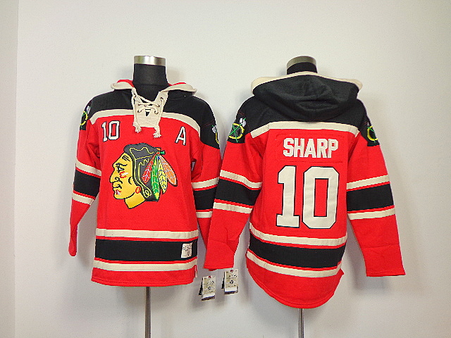 NHL Jerseys Chicago Blackhawks #10 sharp red[pullover hooded sweatshirt A]