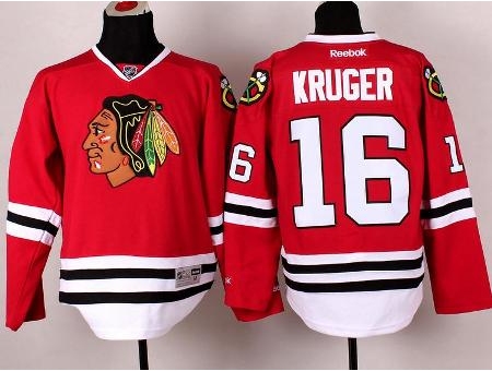 Chicago Blackhawks 16 Marcus Kruger Red NHL Jerseys