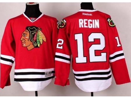 Chicago Blackhawks 12 Peter Regin Red Hockey NHL Jerseys