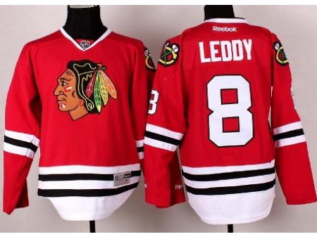 Chicago Blackhawks 8 Nick Leddy Red NHL Jerseys