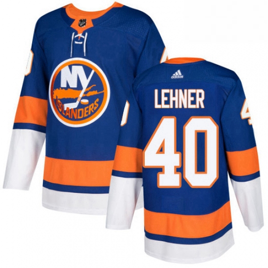 Mens Adidas New York Islanders 40 Robin Lehner Premier Royal Blue Home NHL Jersey