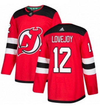 Mens Adidas New Jersey Devils 12 Ben Lovejoy Premier Red Home NHL Jersey