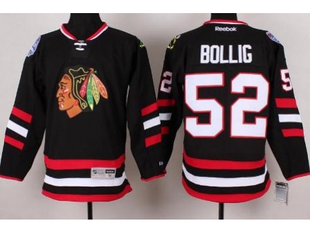 Chicago Blackhawks 52 Brandon Bollig Black 2014 Stadium Series NHL Jersey A PATCH