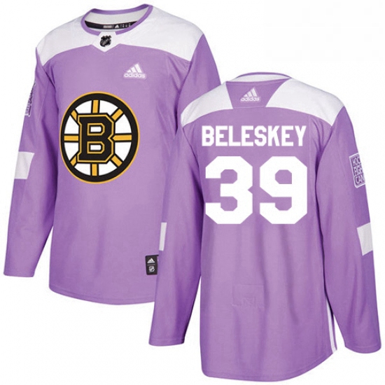 Mens Adidas Boston Bruins 39 Matt Beleskey Authentic Purple Fights Cancer Practice NHL Jersey