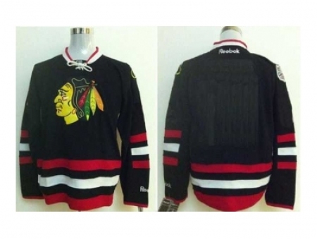 NHL Jerseys Chicago Blackhawks blank black[2014 new stadium]