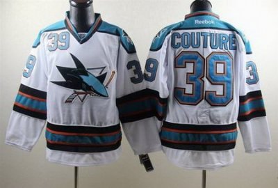 San Jose Sharks #39 Logan Couture white jeseys