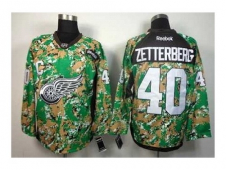 NHL Jerseys Detroit Red Wings #40 Zetterberg camo[patch C]