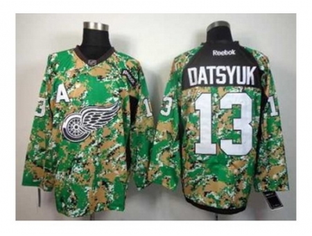 NHL Jerseys Detroit Red Wings #13 Datsyuk camo[patch A]