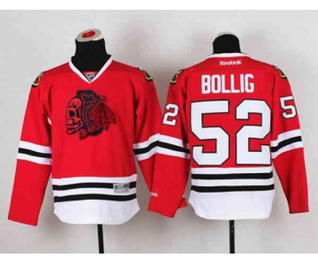 youth nhl jerseys chicago blackhawks #52 bollig red[the skeleton head]