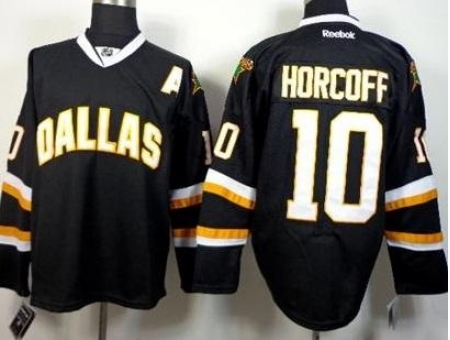 Dallas Stars 10 Shawn Horcoff Black Stitched NHL Jersey