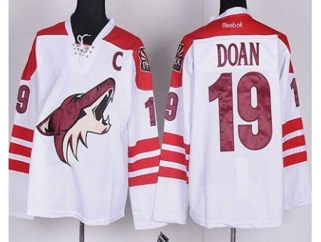 Phoenix Coyotes 19 Shane Doan White Road Stitched NHL Jersey