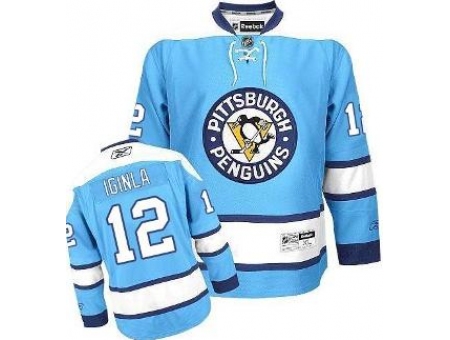 Pittsburgh Penguins 12 Jarome Iginla Blue NHL Jersey