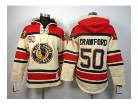 NHL Jerseys Chicago Blackhawks #50 Crawford cream-red[pullover hooded sweatshirt]