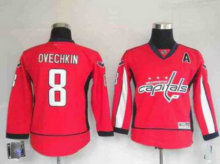 Youth Washington Capitals 8 A.Ovechkin RED jerseys