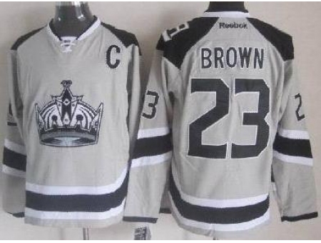 Los Angeles Kings 23 Dustin Brown Grey NHL Jerseys 2014 New Style