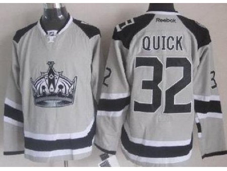 Los Angeles Kings 32 Jonathan Quick Grey NHL Jerseys 2014 New Style