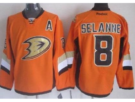 Anaheim Ducks 8 Teemu Selanne Orange 2014 Stadium Series Jersey