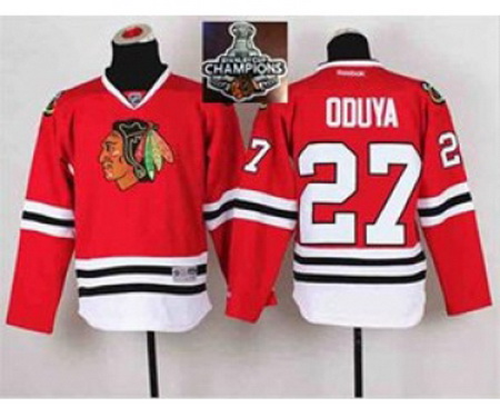 youth nhl jerseys chicago blackhawks #27 oduya red[2015 Stanley cup champions][oduya]