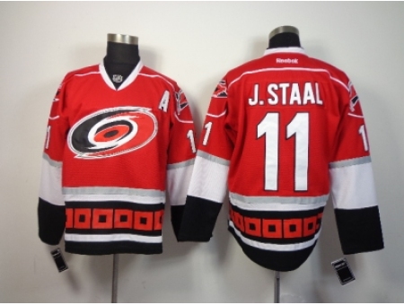 NHL Carolina Hurricanes #11 Jordan Staal Red Home Jerseys