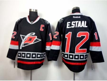 NHL Carolina Hurricanes #12 Eric Staal Black Jerseys(Third Stitched)