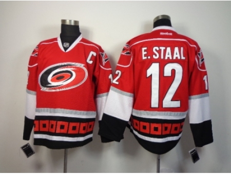 NHL Carolina Hurricanes #12 Eric Staal Red Home Jerseys