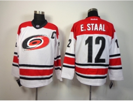 NHL Carolina Hurricanes #12 Eric Staal white Home Jerseys