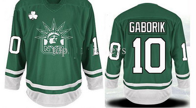 New York Rangers Authentic NHL St Patty's Day Jerseys #10 Marian Gaborik Jersey