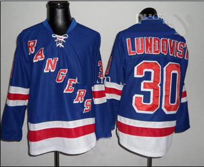 New York Rangers Jerseys #30 Lundqvist Blue Jersey