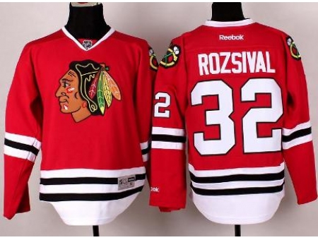 Chicago Blackhawks 32 Michal Rozsival Red NHL Jerseys