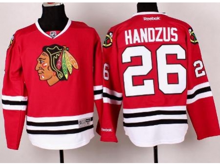 Chicago Blackhawks 26 Michal Handzus Red Hockey NHL Jerseys