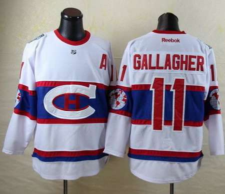 Montreal Canadiens #11 Gallagher White New CH Stitched NHL Jersey