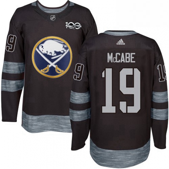 Mens Adidas Buffalo Sabres 19 Jake McCabe Premier Black 1917 2017 100th Anniversary NHL Jersey