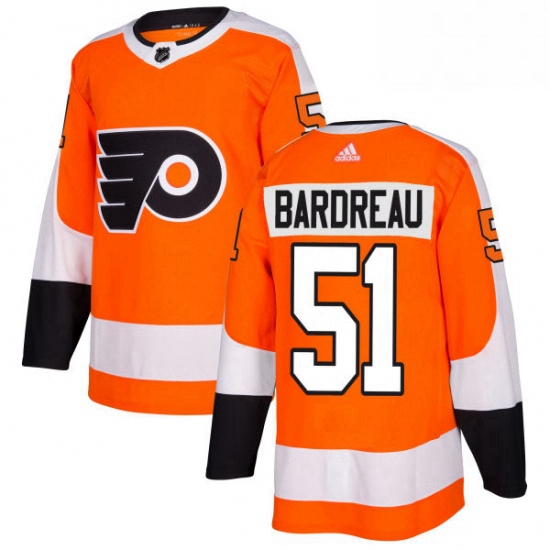 Mens Adidas Philadelphia Flyers 51 Cole Bardreau Authentic Orange Home NHL Jersey