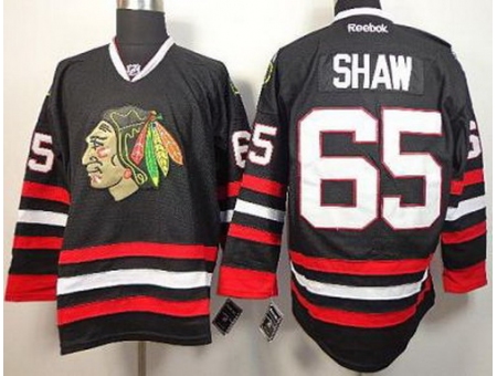 Chicago Blackhawks 65 Andrew Shaw Black NHL Jerseys