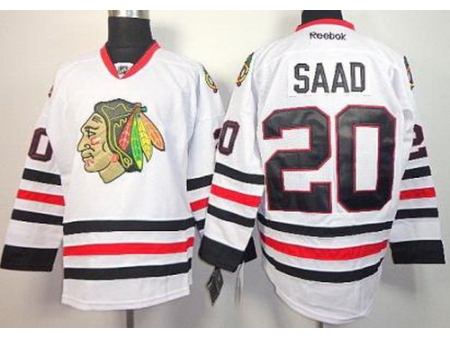 Chicago Blackhawks 20 Brandon Saad White NHL Jerseys